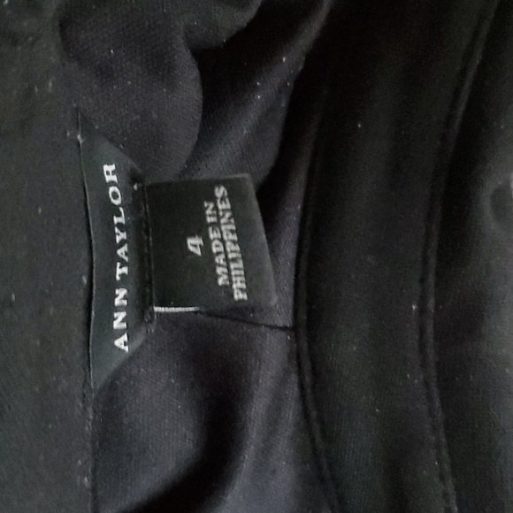 Ann Taylor - sleeveless dress. Size: 4. Black and white weave pattern. - Picture 3 of 5